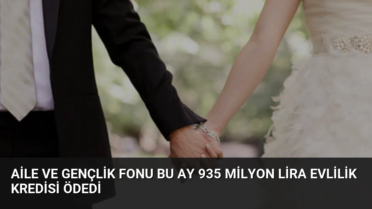 Aile ve Gençlik Fonu Bu Ay 935 Milyon Lira Evlilik Kredisi Ödedi