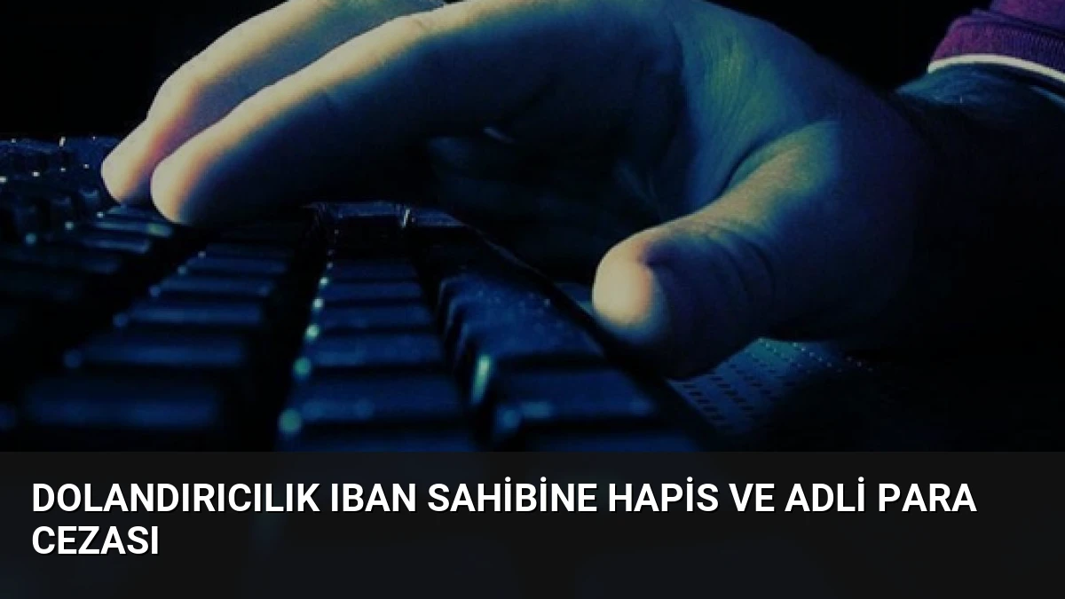 Dolandırıcılık IBAN Sahibine Hapis ve Adli Para Cezası
