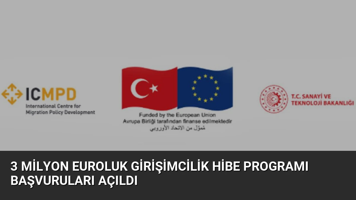 3 Milyon Euroluk Girişimcilik Hibe Programı Başvuruları Açıldı