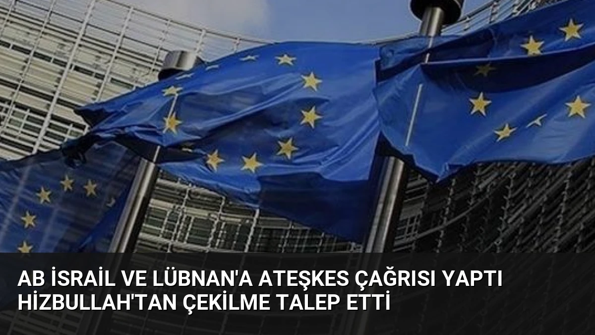 AB İsrail ve Lübnan’a Ateşkes Çağrısı Yaptı Hizbullah’tan Çekilme Talep Etti
