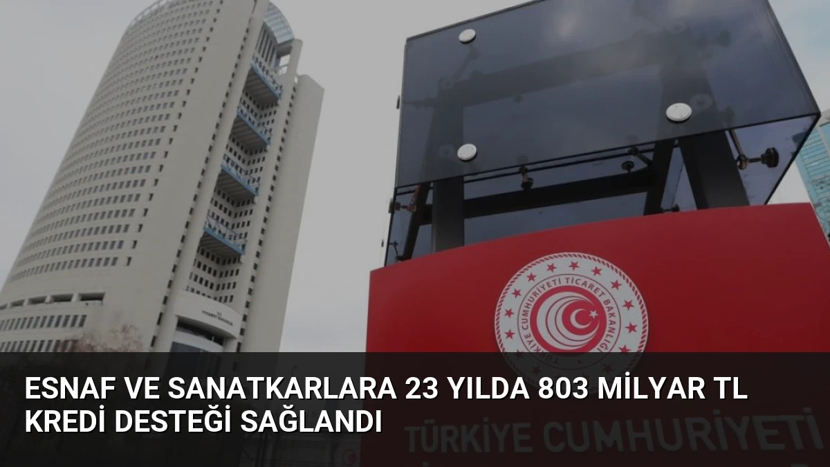Esnaf ve Sanatkarlara 23 Yılda 803 Milyar TL Kredi Desteği Sağlandı
