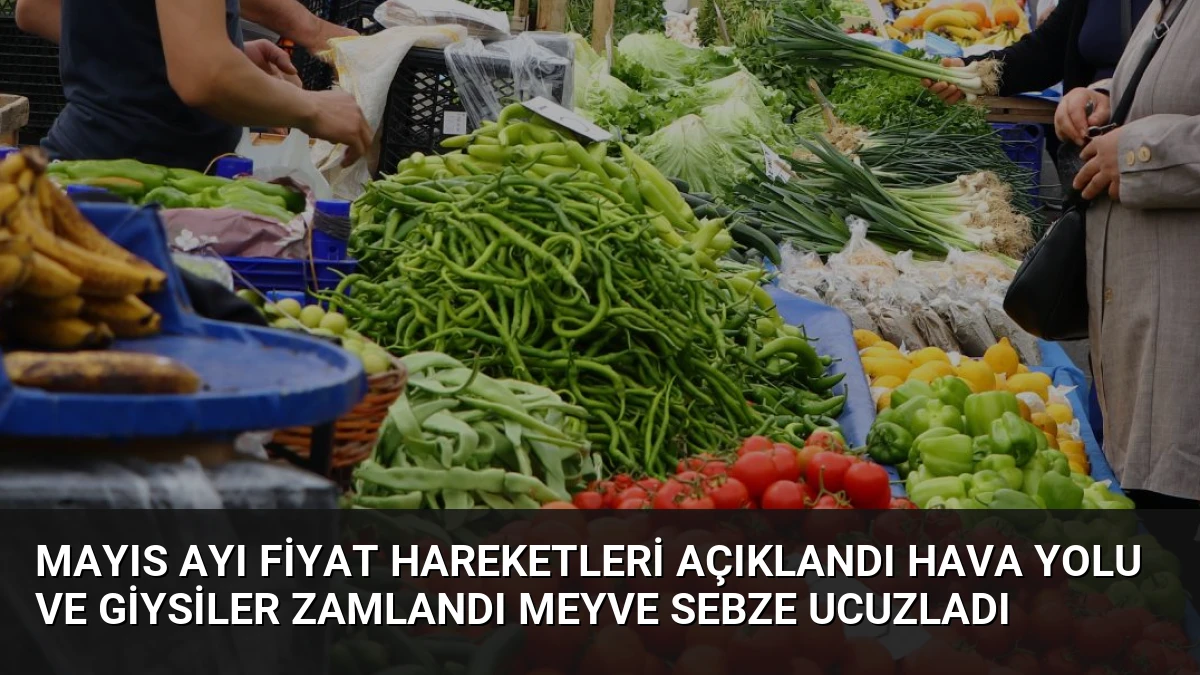 Mayıs Ayı Fiyat Hareketleri Açıklandı Hava Yolu ve Giysiler Zamlandı Meyve Sebze Ucuzladı