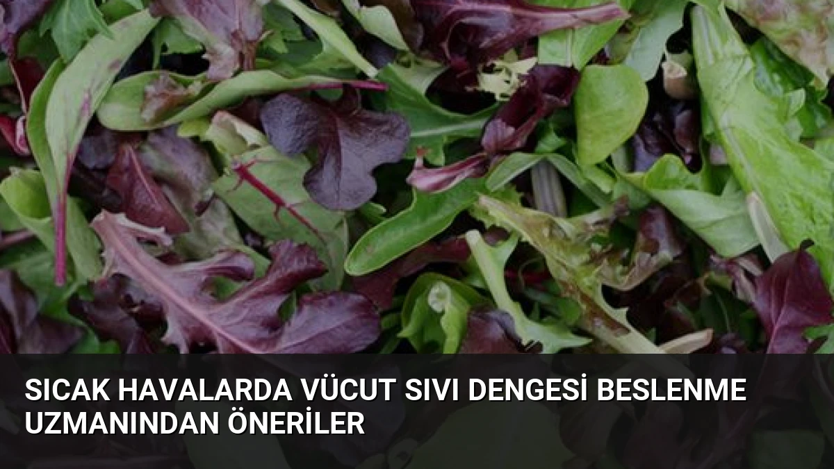 Sıcak Havalarda Vücut Sıvı Dengesi Beslenme Uzmanından Öneriler