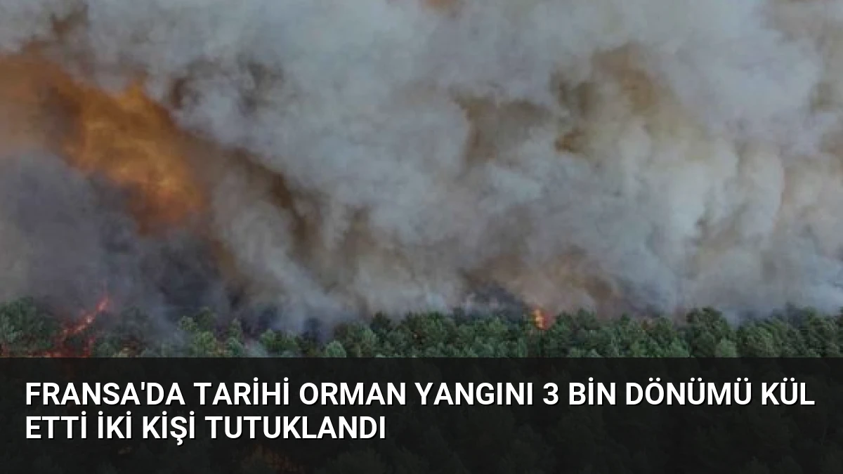 Fransa’da Tarihi Orman Yangını 3 Bin Dönümü Kül Etti İki Kişi Tutuklandı