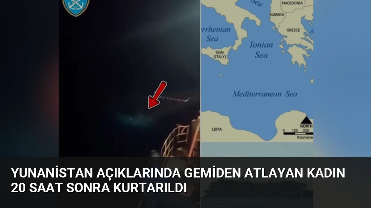Yunanistan Açıklarında Gemiden Atlayan Kadın 20 Saat Sonra Kurtarıldı